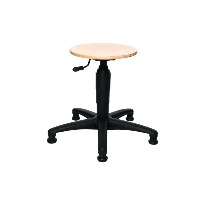 Knallerangebot Topstar Drehhocker mit Bodengleitern Buche natur Sitzhöhenverstellung 390-520 mm