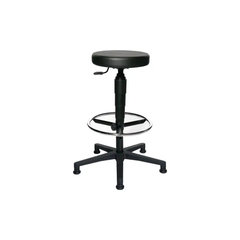 Topstar Drehhocker mit Gleiter Kunstleder-Hochpolster schwarz Sitzhöhenverstellung 580-840 mm Sonderangebot