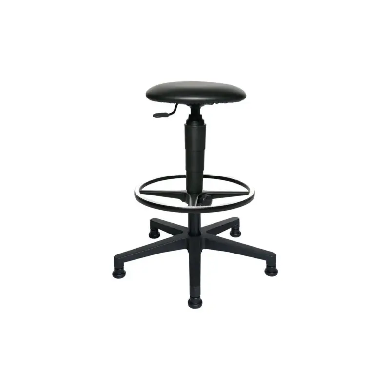 Topstar Drehhocker mit Gleiter Kunstlederpolster schwarz Sitzhöhenverstellung 540-800 mm Heißes Angebot