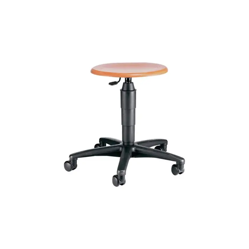 Topstar Drehhocker mit Rollen Buche natur Sitzhöhenverstellung 420-550 mm Neue Kollektion