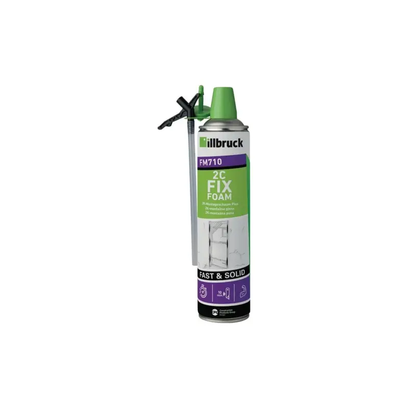Nur Heute Illbruck 2K-Montageschaum FM710 400 ml B2 grün mit Einweghandschuhen Dose