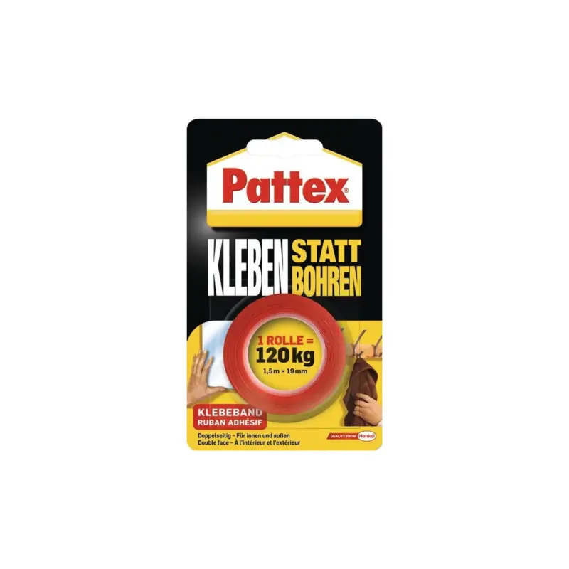 Pattex Montageband Kleben statt Bohren transluzent Länge 1,5 m Breite 19 mm Rolle Jetzt Bestellen