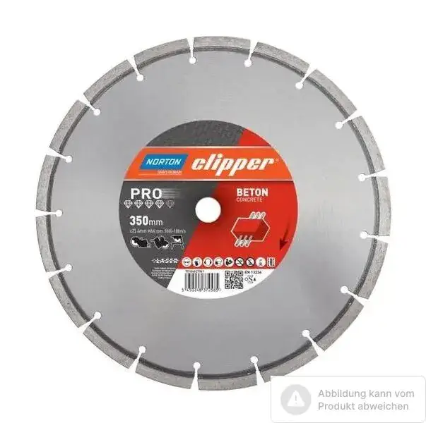 Neu Norton Clipper Diamantscheibe Pro Beton - 500 Ø mm