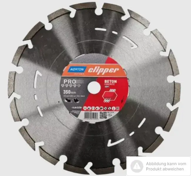 Norton Clipper Diamantscheibe Pro Beton Soft II Ø350 mm Garantierte Lieferung