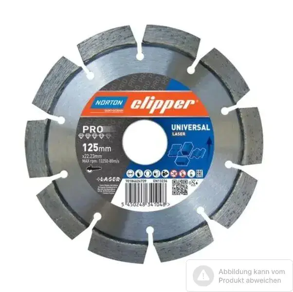 Norton Clipper Diamantscheibe Pro Universal Laser - 400 Ø mm Garantierte Lieferung