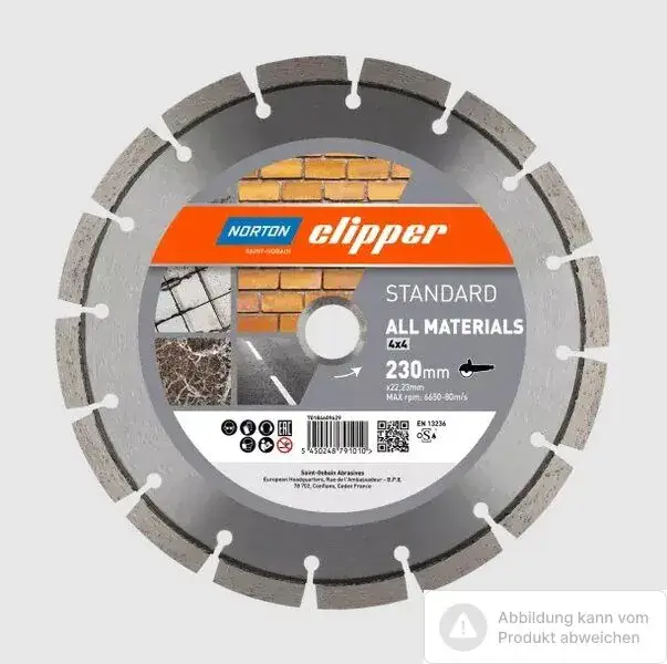 Bestpreis Norton Clipper Diamantscheibe Standard 4x4 Ø400