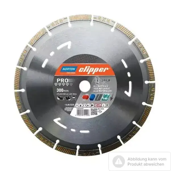 Abverkauf Norton Clipper Diamantscheibe Pro 4x4 Explorer- 230 Ø mm