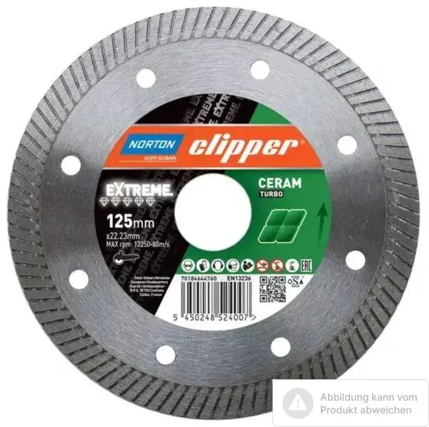 Expressversand Norton Clipper Diamantscheibe Extreme Ceramic Turbo- 200 Ø mm