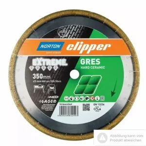 Begrenztes Angebot Norton Clipper Diamantscheibe Extreme Gres Silencio Ø350 x 25,4